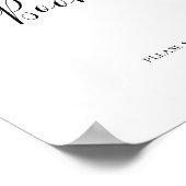 Einfache Elegante Gästebuchsignatur Poster (Ecke)
