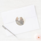 Einfache, elegante Gastgeschenk Hochzeit des Fotos Runder Aufkleber (Umschlag)
