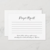 Einfache elegante Gebetskarten Begleitkarte (Vorne/Hinten)