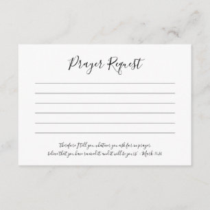 Einfache elegante Gebetskarten Begleitkarte