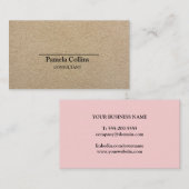 Einfache, elegante, gedruckte Kraft Paper Consulta Visitenkarte (Vorne/Hinten)