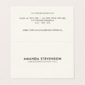 Einfache, elegante, geklappte Visitenkarte für Elf Visitenkarten (Außenseite Aufgefaltet)