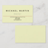 Einfache elegante, gelbe Visitenkarte (Vorne/Hinten)