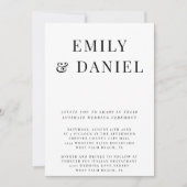 Einfache, elegante, gemütliche Hochzeit Einladung (Vorderseite)