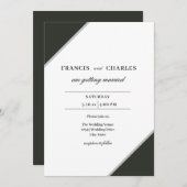 Einfache, elegante, geometrische Einladung zur Hoc (Vorne/Hinten)