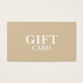Einfache elegante Geschenkkarte (Vorderseite)