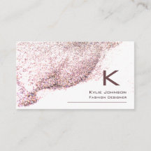 Einfache Elegante Glitzer Monogram Personalisiert
