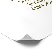 Einfache elegante Gold 4 Table Wedding Chart Poster (Ecke)