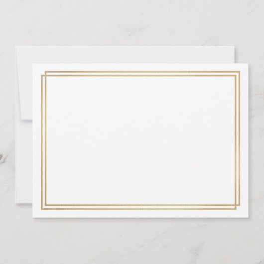 Einfache elegante Gold Calligrafy Engagement Party Einladung (Rückseite)