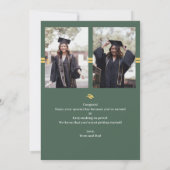 Einfache Elegante Gold Cap Foto Abschluss (Rückseite)