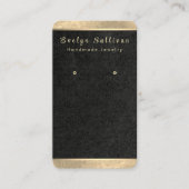 Einfache elegante Gold Earring Display Card Visitenkarte (Vorderseite)