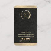 Einfache elegante Gold Earring Display Card Visitenkarte (Rückseite)