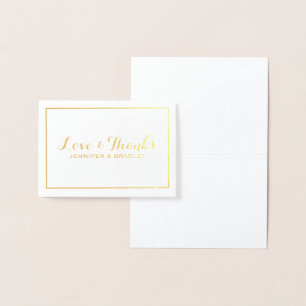 Einfache Elegante Gold Foil Border Wedding Vielen Folienkarte
