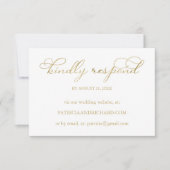 Einfache elegante Gold Foil Online Wedding RSVP Ca (Vorderseite)