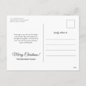 Einfache Elegante Gold Frame 2 Foto Weihnachten (Rückseite)