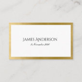 EINFACHE ELEGANTE GOLD GRAUTYPOGRAPHIE 70 GEBURTST PLATZKARTE (Rückseite)