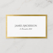 EINFACHE ELEGANTE GOLD GRAUTYPOGRAPHIE 70 GEBURTST VISITENKARTE (Rückseite)