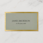 EINFACHE ELEGANTE GOLD GRAUTYPOGRAPHIE 70 GEBURTST VISITENKARTE (Rückseite)