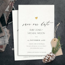 EINFACHE ELEGANTE GOLD-GRAUTYPOGRAPHIE SAVE THE DA