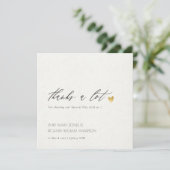 EINFACHE ELEGANTE GOLD GRAY TYPOGRAPHIE DANKEN DANKESKARTE (Stehend Vorderseite)