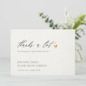 EINFACHE ELEGANTE GOLD GRAY TYPOGRAPHIE DANKEN DANKESKARTE (Stehend Vorderseite)