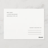 EINFACHE ELEGANTE GOLD GRAY TYPOGRAPHIE DANKEN POSTKARTE (Rückseite)