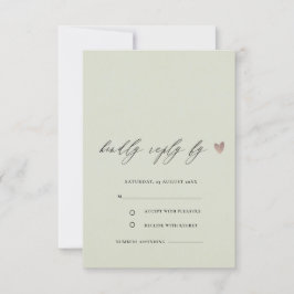 EINFACHE ELEGANTE GOLD GRAY TYPOGRAPHIE-UAWG RSVP KARTE