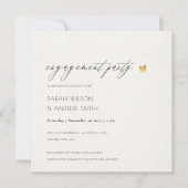 EINFACHE ELEGANTE GOLD GRAY TYPOGRAPHIE-Verlobung Einladung (Vorderseite)