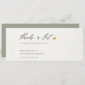 EINFACHE ELEGANTE GOLD GRAY TYPOGRAPHIE Vielen Dan Einladung (Vorne/Hinten)
