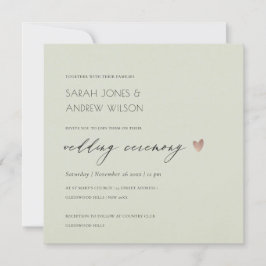 EINFACHE ELEGANTE GOLD GRAY TYPOGRAPHY WEDING EINLADUNG