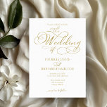 Einfache elegante Gold Imitats Foil Script Wedding Einladung<br><div class="desc">Mit unserer modernen Hochzeitssuite für Goldkalligraphie, die für Glamour und Eleganz konzipiert ist, können Sie Ihre Hochzeitsfeier noch angenehmer gestalten. Passen Sie es einfach in wenigen Klicks an, um eine Feier zu gestalten, die Ihren einzigartigen Stil widerspiegelt. Wenn Sie irgendwelche Fragen haben, Hilfe benötigen oder gewollt haben, um Ihre Daten...</div>