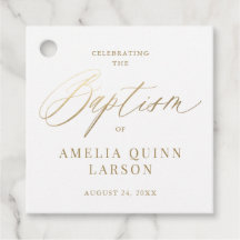 Einfache elegante Gold-Kalligrafie-Script-Taufe