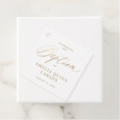 Einfache elegante Gold-Kalligrafie-Script-Taufe Geschenkanhänger (Beispiel)