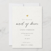 EINFACHE ELEGANTE GOLD KRAF TYPOGRAPHIE-TRAUZEUGIN EINLADUNG (Vorderseite)