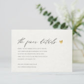 EINFACHE ELEGANTE GOLD KRAFT-TYPOGRAFIKINFORMATION BEGLEITKARTE (Stehend Vorderseite)