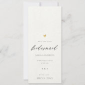 EINFACHE ELEGANTE GOLD KRAFT TYPOGRAPHIE Bridesmai Einladung (Vorderseite)