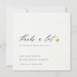 EINFACHE ELEGANTE GOLD KRAFT TYPOGRAPHIE DANKEN DANKESKARTE