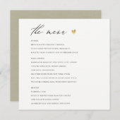 EINFACHE ELEGANTE GOLD KRAFT TYPOGRAPHIE Menükarte (Vorne/Hinten)