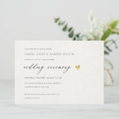 EINFACHE ELEGANTE GOLD KRAFT TYPOGRAPHY WEDD EINLADUNG (Stehend Vorderseite)