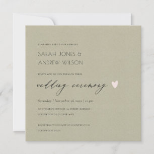 EINFACHE ELEGANTE GOLD KRAFT TYPOGRAPHY WEDD EINLADUNG