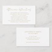 Einfache Elegante Gold Moderne Lashes Visitenkarte (Vorne/Hinten)