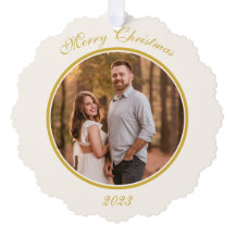 Einfache elegante Gold Paper Ornament Card