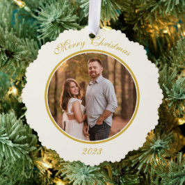 Einfache elegante Gold Paper Ornament Card Karte