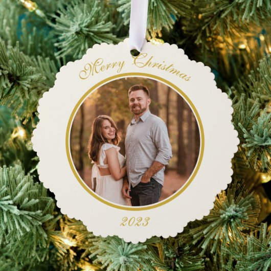 Einfache elegante Gold Paper Ornament Card Karte (Insitu (Baum))