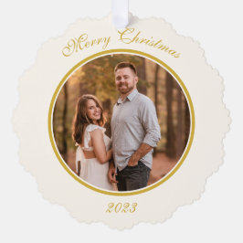 Einfache elegante Gold Paper Ornament Card Karte