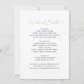 Einfache Elegante Gold Script-Junggeselinnen-Absch Einladung (Rückseite)