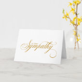 Einfache Elegante Gold Script Sympathy Card Karte (Gelbe Blume)