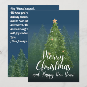 Einfache elegante Gold Star Weihnachtskarte Einladung