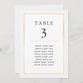 Einfache elegante Gold Table 3 Benutzerdefinierte Einladung (Vorne/Hinten)