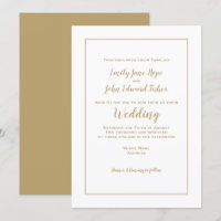 Einfache Elegante Gold Typografie und Frame Weddin